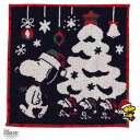 スヌーピー タオルハンカチ クリスマス スヌーピーとウッドストック ネイビー 【PEANUTS】 | キャラクター グッズ ハンカチ ハンカチタオル ミニタオル...