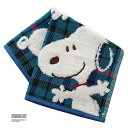 スヌーピー タオルハンカチ チェック柄 ブルー │ PEANUTS ピーナッツ ギフト プレゼント プチギフト 贈り物 内祝い 記念日 誕生日 退職 退職祝い...