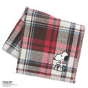 スヌーピー メンズ 表ガーゼ・裏タオルハンカチ チェック ベージュ │ PEANUTS ピーナッツ ギフト プレゼント プチギフト 贈り物 内祝い 記念日 誕生日 退職 退職祝い 内祝い お礼 お返し 遅れてごめんね