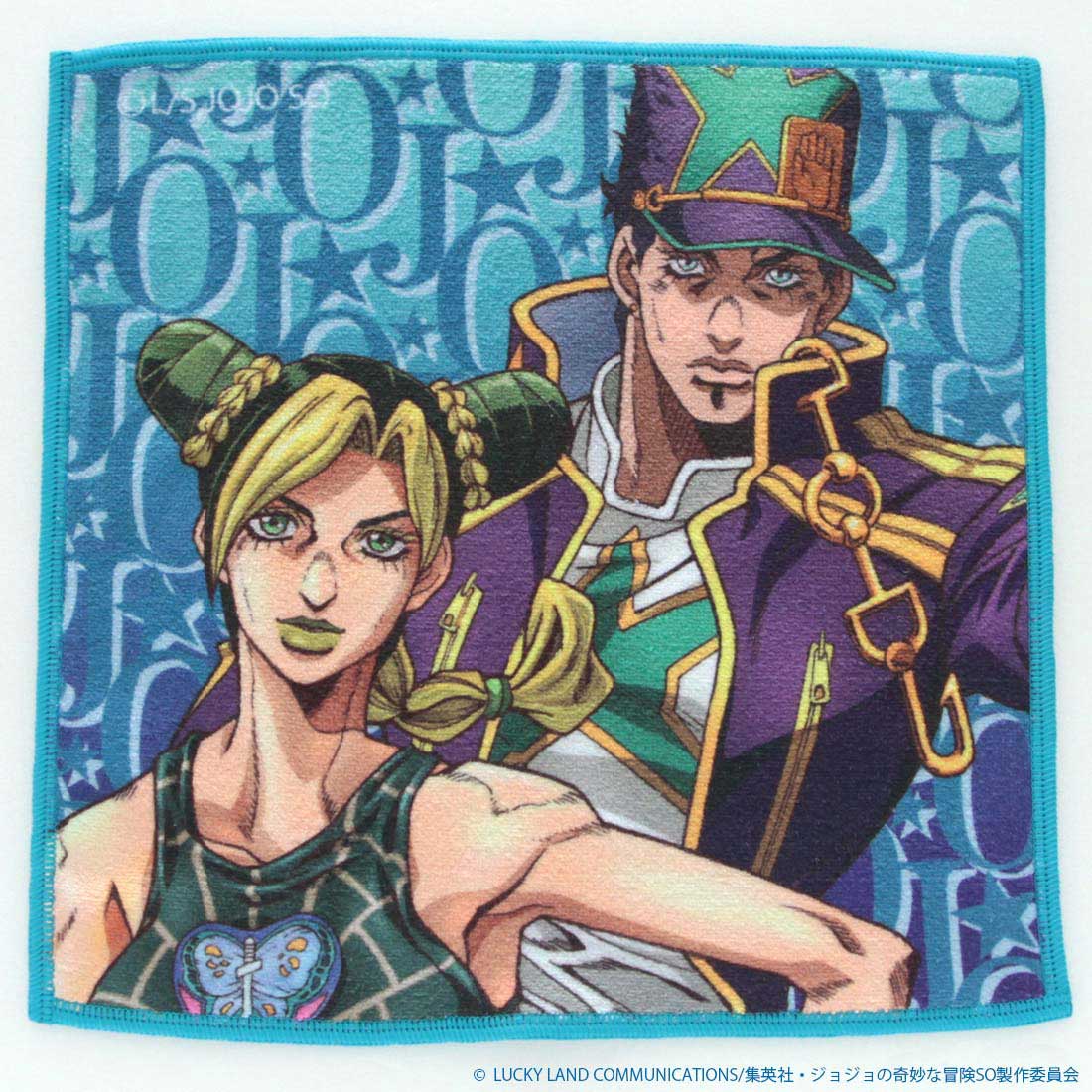 【ジョジョの奇妙な冒険　ストーンオーシャン】 スマホ・メガネ拭き ハンカチ　徐倫&承太郎 | ジョジョ JOJO カメラ 鏡 眼鏡 メガネ拭き ハンカチ レディース メンズ プレゼント 女性 ギフト プチギフト アニメ 誕生日 記念日 可愛い グッズ