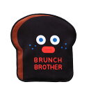 ブランチブラザー ミニ スマホ拭き トースト ブラック | Brunch Brother 韓国 キャラクター レディース 女性 お返し ギフト プレゼント プチギフト プチプレゼント 贈り物 かわいい 可愛い 韓国雑貨 グッズ スマホクリーナー クリーナー 液晶クリーナー 画面クリーナー