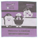 ブランチブラザー ガーゼハンカチ welcome to CAFE ラベンダー │ BRUNCH BROTHER ブランチ ブランチブラザーズ 韓国 食パン あ...