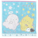 オバケーヌ タオルハンカチ アクマ―ヌ&テンシ―ヌ アップリケ ブルー │ おばけ お化け キャラクター ギフト プレゼント プチギフト 贈り物 内祝い 記念日...