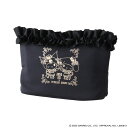 アナスイ × マイメロディ クロミ ポーチ 限定コラボアート裏地付 ギャザーフリル ブラック │アナスイ ANNA SUI マイメロ クロミ ギフト プレゼント プチギフト 贈り物 内祝い 記念日 誕生日 退職 退職祝い お礼 お返し 遅れてごめんね