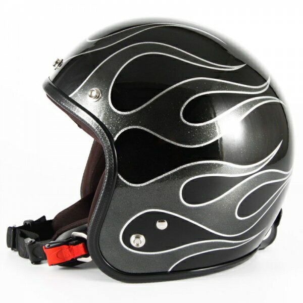 【 エントリー不要 ポイント10倍 】 ジャムテックジャパン 72JAM JCP-42FLAMES フレイムス ブラック ジェットヘルメット [ブラックフレーク...