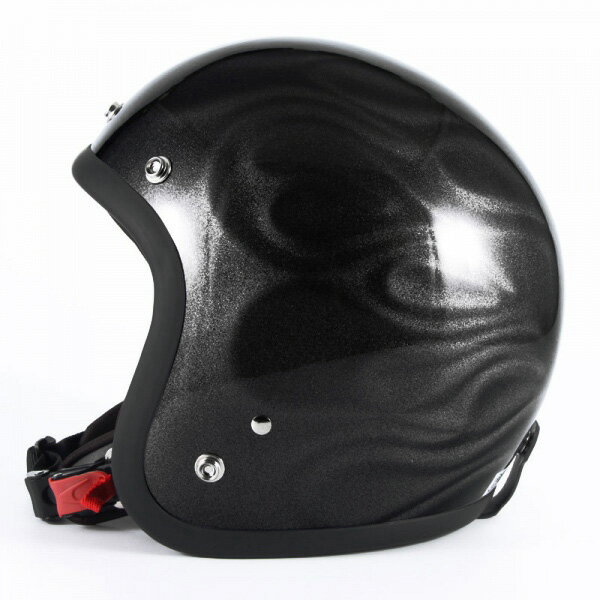 楽天ハンドルキング バイク ヘルメット72JAM デザイナーズジェットヘルメット [JG-14]GHOST FLAME ゴーストフレイム シルバー [シルバーグロス仕上げ]FREEサイズ（57-60cm未満） メンズ レディース 兼用品 SG規格 全排気量対応