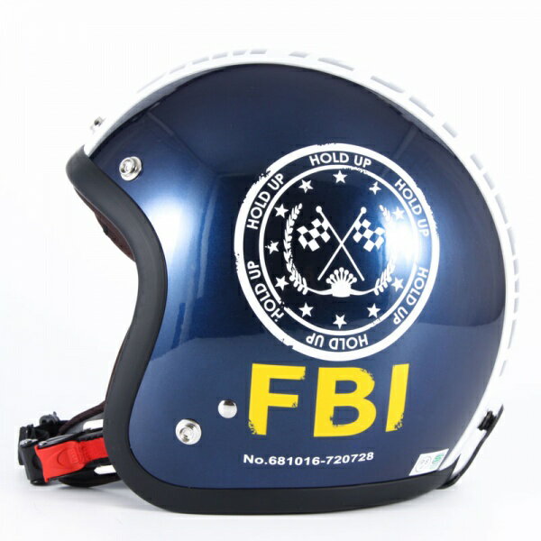 72JAM デザイナーズジェットヘルメット [JJ-02B]JJ-02BF.B.I. ブラック [ブルーブラックベースグロス仕上げ]FREEサイズ(57-60cm未満) メンズ レディース 兼用品 SG規格 全排気量対応
