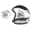72JAM デザイナーズジェットヘルメット  開閉シールド付き NATIVE ネイティブ ブラック FREEサイズ(57-60cm未満) メンズ レディース 兼用品 SG規格