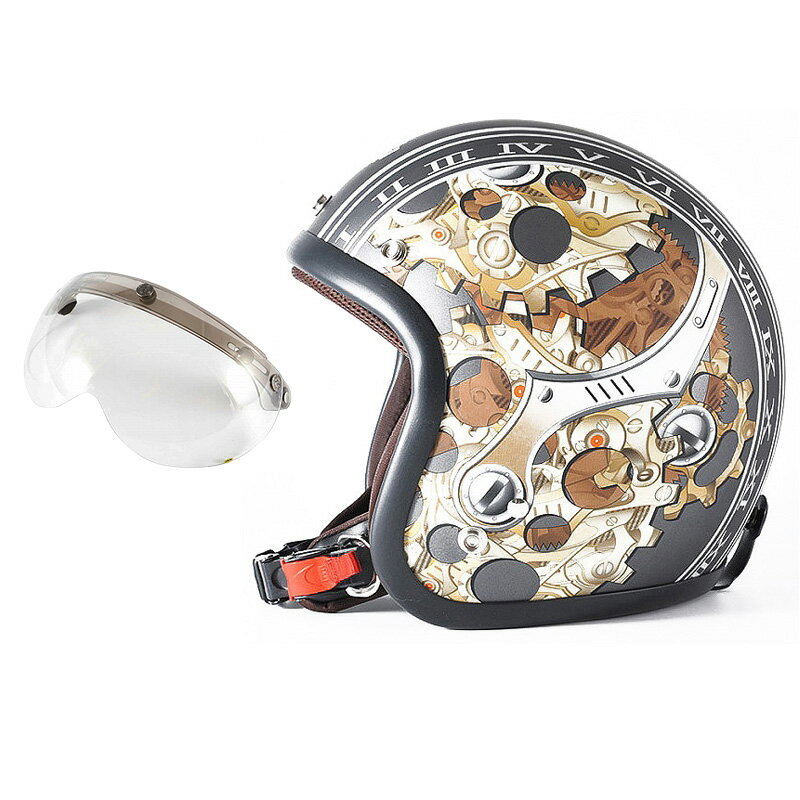 【本日24H限定｜全品ポイント7倍】72JAM デザイナーズジェットヘルメット [JJ-25] 開閉シールド付き [APS-03]CHRONO クロノ ガンメタ [ガンメタベース マット仕上げ]FREEサイズ(57-60cm未満) メンズ レディース 兼用品 SG規格 全排気量対応