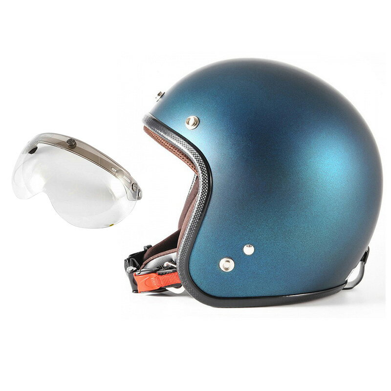 72JAM デザイナーズジェットヘルメット  開閉シールド付き TWILIGHT トワイライト ブルー FREEサイズ(57-60cm未満) メンズ レディース 兼用品 SG規格 全排気量対応
