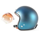 【ポイント10倍】 72JAM デザイナーズジェットヘルメット JP-11 開閉シールド付き JCBN-04 TWILIGHT トワイライト+ ブルー メタリックブラックベース キャンディーブルー マット仕上げ FREEサイズ(57-60cm未満) メンズ レディース 兼用品 SG規格 全排気量対応