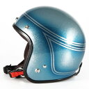 72JAM デザイナーズジェットヘルメット [VNT-03]SHINE OCEAN ヴィンテージ [ブルーシルバーフレークベースグロス仕上げ]FREEサイズ(57-60cm未満) メンズ レディース 兼用品 SG規格 全排気量対応