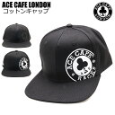 キャップ メッシュ 帽子 メンズ レディース オールシーズン おしゃれ RACER コットンキャップ ACE CAFE LONDON エースカフェロンドン AC007FC ブラック ホワイト 男女兼用 ベベルギア