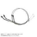 ハイスロキット用 アクセルワイヤー(引き・戻し) 2本セット ステンレスメッシュ