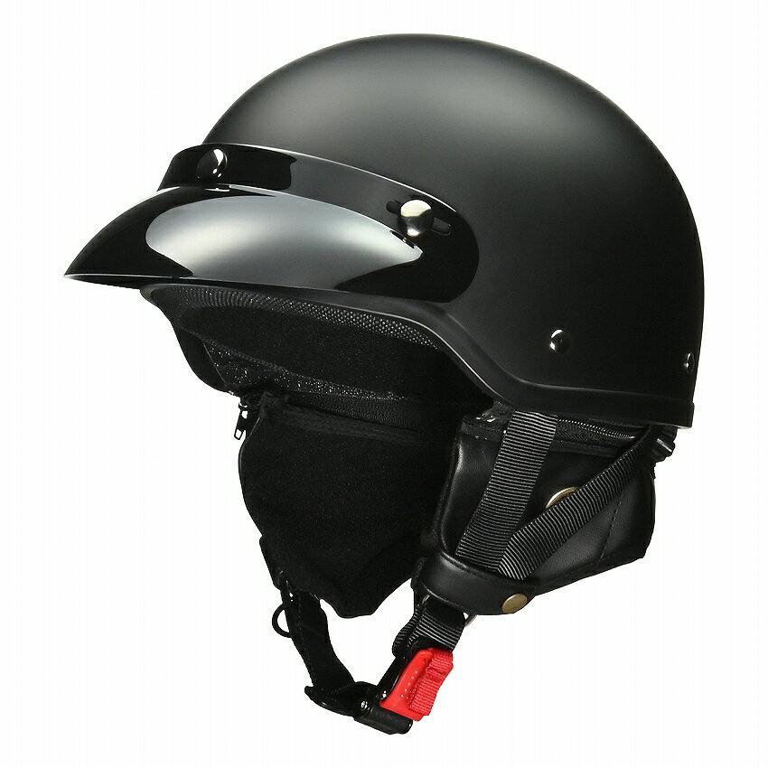 楽天市場】ヘルメット バイク ハーフ（カラーブラック）（車用品