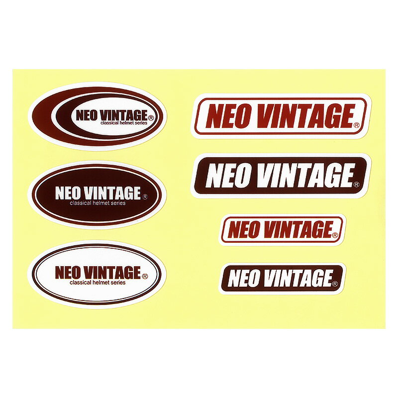 NEO VINTAGE SERIES ヘルメットステッカー 7枚セット PVC 耐光インク コーティング加工