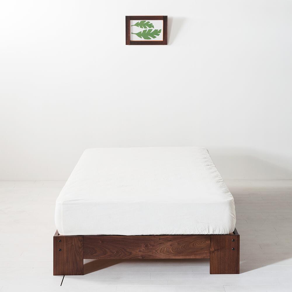 【送料無料/日本製】NO1 DY Bed すのこベッド セミダブルベッド ベッドフレーム  ウォールナット無垢材 杉すのこ 天然木 Low type  bed frame  semi-double bed [2]