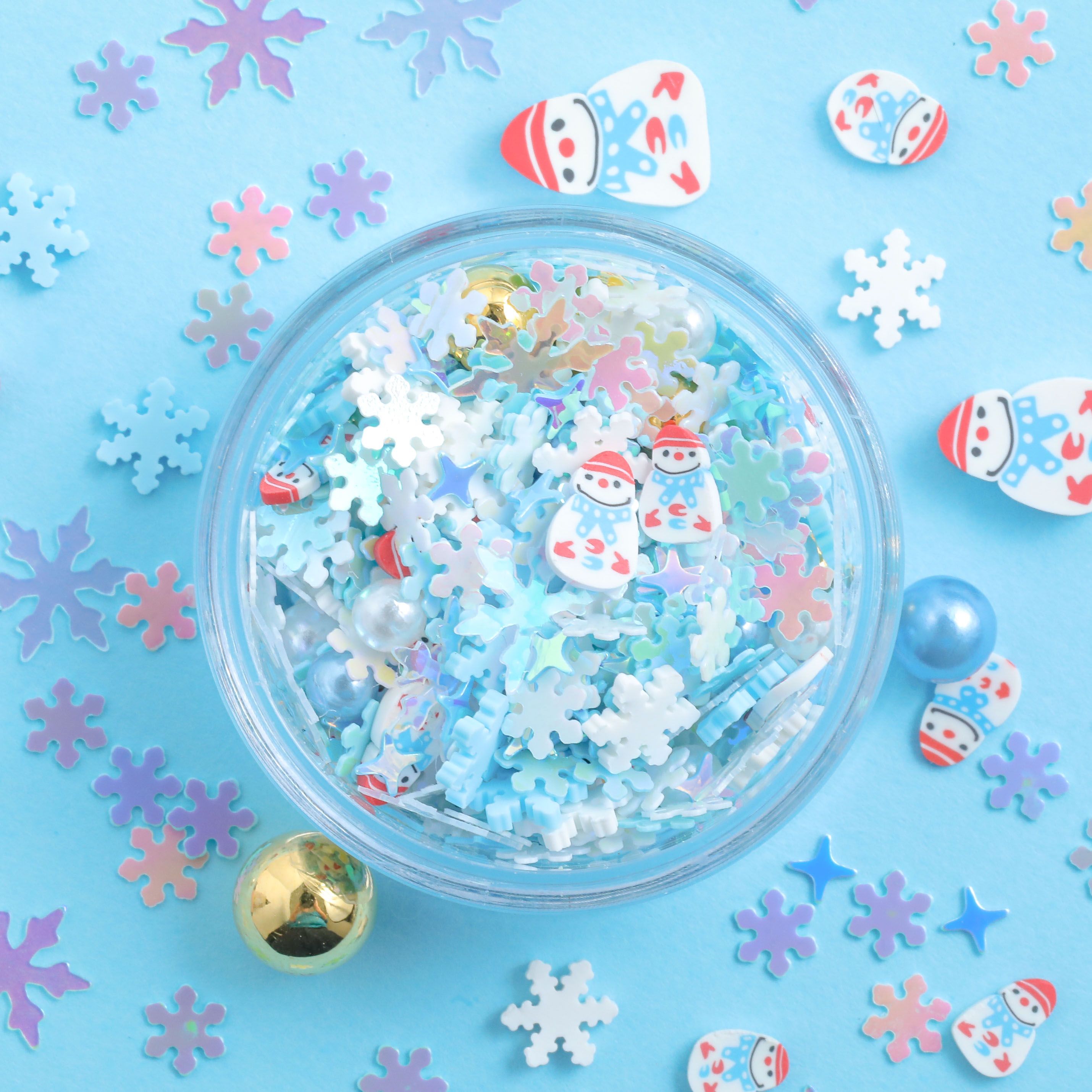 封入材 スノーマン 結晶 クリスマス 雪 シェイカー レジンシェイカー キーホルダーパーツ ハンドメイド キーホルダー ハンドメイド シャカシャカキーホルダー 手作り クラフト レジンクラフト サンタ 冬 資材 クラフトのサムネイル