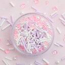 封入材 パステル ゆめかわ ピンク ラベンダー クレイ シャカシャカ パール ビーズ クリア シャカシャカ クレイ キーホルダー ハンドメイド シェイカー レジ...