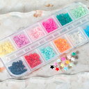 【レジン 封入素材】 クレイ ミックス ケース入り レジン封入 シャカシャカ スター 星 カラフル レジン封入 シャカシャカ 素材 レジンクラフト ハンドメイド シェイカー キーホルダーパーツ 手芸 イベント LEDレジン シャカシャカ レジンシェイカー