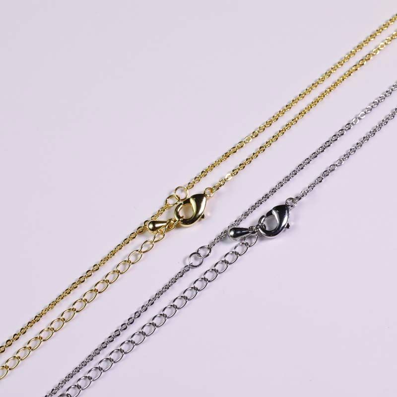 【アクセサリー金具】ネックレスチェーン アジャスター付き 約40cm ペンダントチェーン 鎖 アクセサリ..