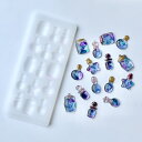 【パフューム モールド】香水 ボトル シリコンモールド 7種 ミニ 香水瓶 ぷっくり UVレジン クラフト用 型枠 レジン シリコン型 手芸 レジンクラフト キ...