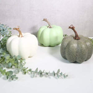 パンプキンS ストーングリーン ハロウィン かぼちゃ デコレーションパーツ オブジェ 置物 雑貨 インテリア 玄関 室内 オーナメント ディスプレイ デコレーション グッズ デコレ ハロウィングッズ