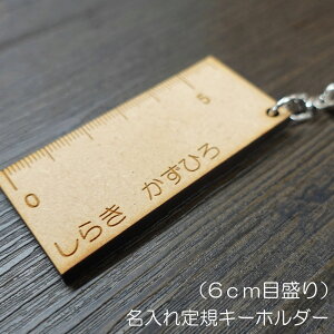 名入れ 定規 じょうぎ ものさし 6cm目盛り キーホルダー プチギフト