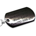 ネックレス ペンダント オリジナル 刻印 ステンレス ドッグタグ Stainless Dog Tag ブラックタイプ IDプレート