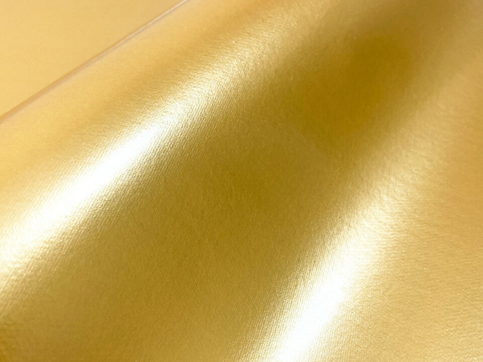 合皮レザー生地 革調 エナメル 難燃【ゴールド】[AURA-03]