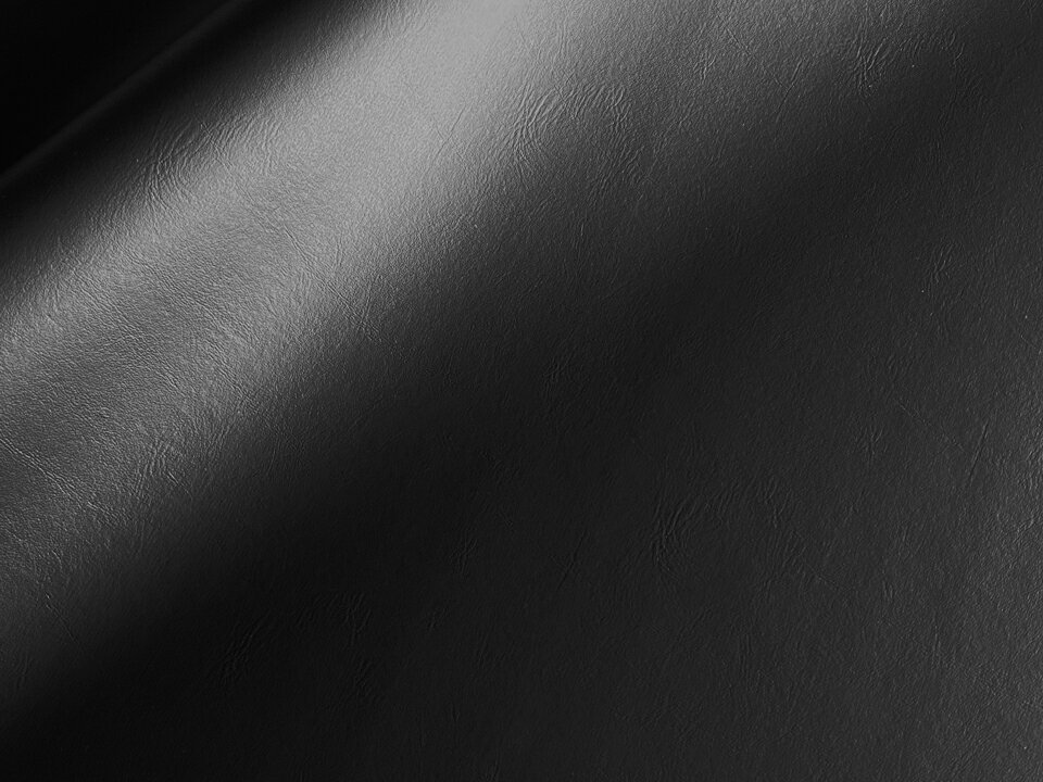 [巾60] 合皮レザー生地 難燃 耐光 無地【マット調ツヤなし 黒】 [FLAT-S-05]