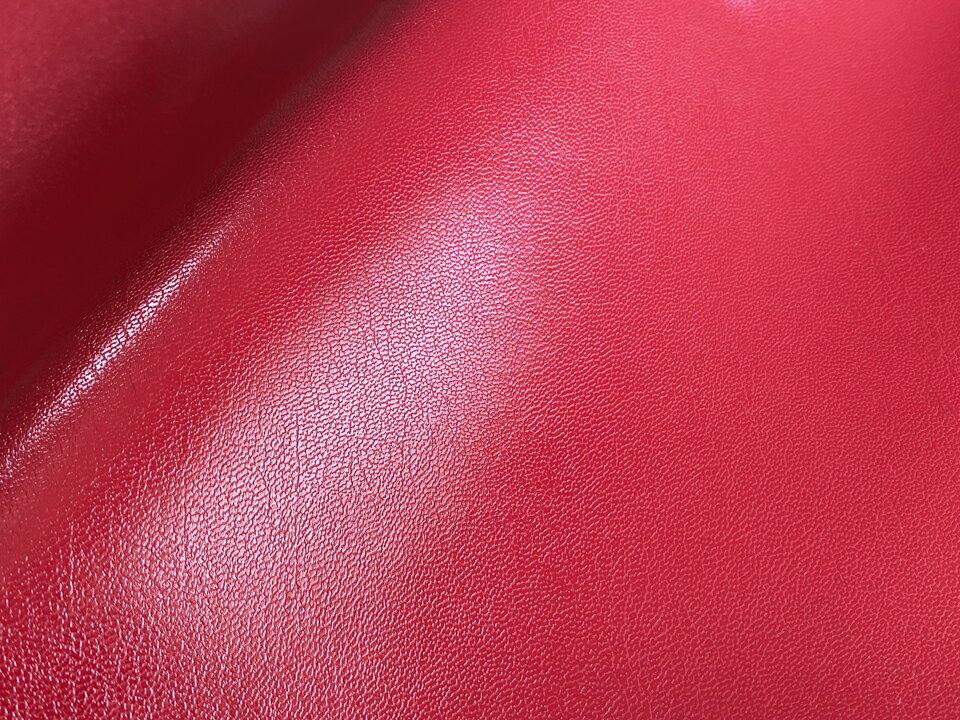合皮レザー生地 薄手 赤ツヤあり [CAP-13]