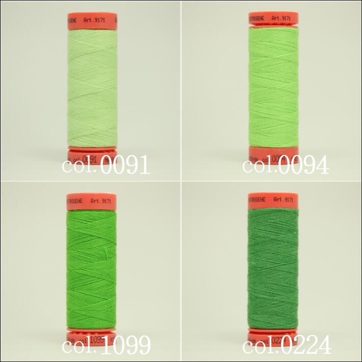 Mettler メトラー メトロシーン100m ミシン糸【グリーン 黄緑 エメラルドグリーン ハワイアンキルト】 handmadein-10000985 裁縫道具と布の店Handmade in... サンプル画像3