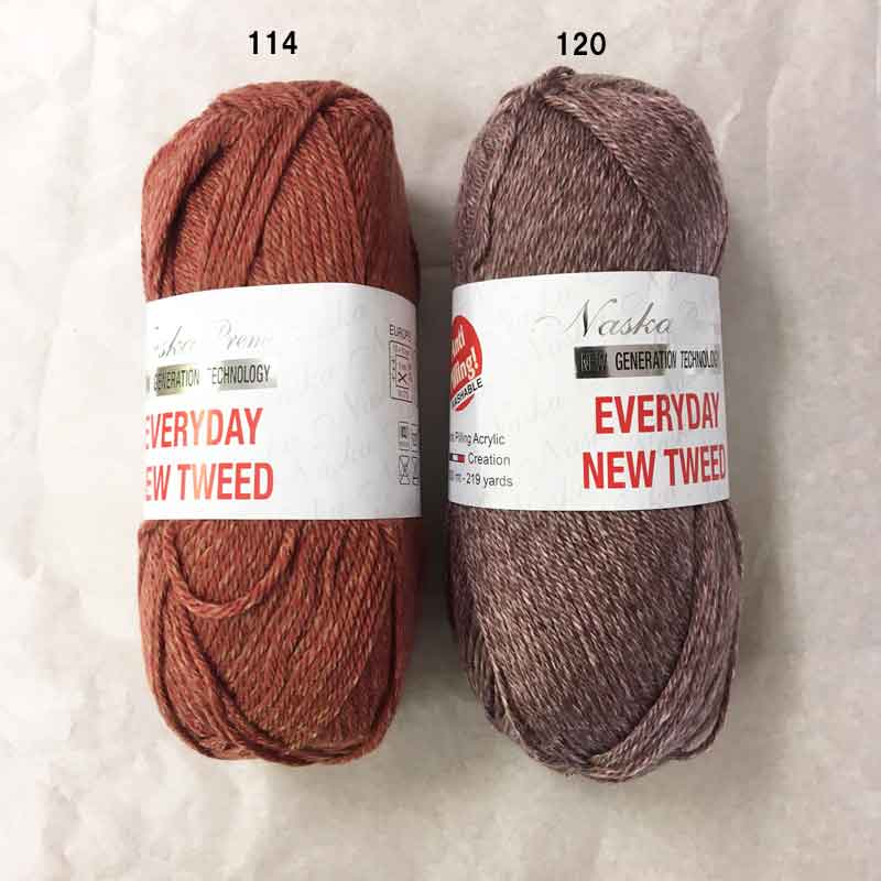 色番追加　特価品 　内藤商事毛糸　EVERYDAY TWEED　エブリデイツイード　112、114、120番色　在庫処分のサムネイル