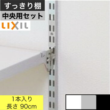 リクシルの可動棚 中央用セット 1本入り 長さ：90cm (900mm) すっきり棚 部材 LIXIL リクシル TOSTEM トステム収納内部 壁付け 可動棚 レール ラック 収納棚 壁掛け 棚柱 ウォールシェルフ 棚 壁面収納 クローゼット ハンガーラック ランドリーラック DIY 収納　整理