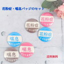【半額クーポン】【6個セット】咳 くしゃみ 鼻水 喘息 ぜんそく かふんしょう 予防 対策 缶バッジ 缶バッヂ 喘息マーク 大人 バッヂ
