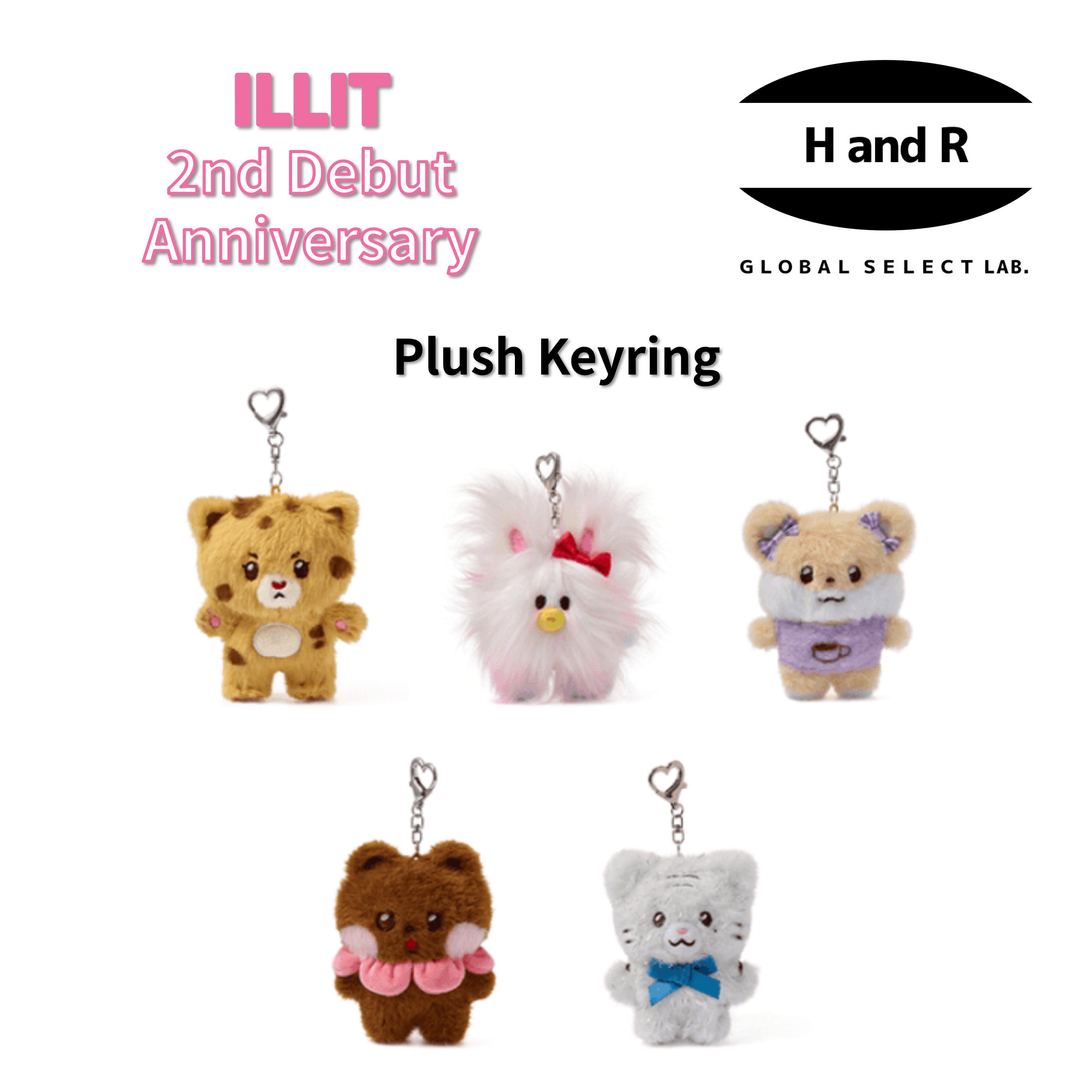 Rakuten - 【正規品】 ILLIT 2周年記念 PLUSH KEYRING 公式 グッズ 2026 DEARLIT ぬいぐるみ キーリング メンバー選択 確定 ユナ チッティ ミンジュ オリトッキ モカ モカラテ ウォンヒ ヒヒ イロハ ペッコ 限定 GLLIT ライブ 推し活 センイル ソンムル 未開封 Weverse 公式品