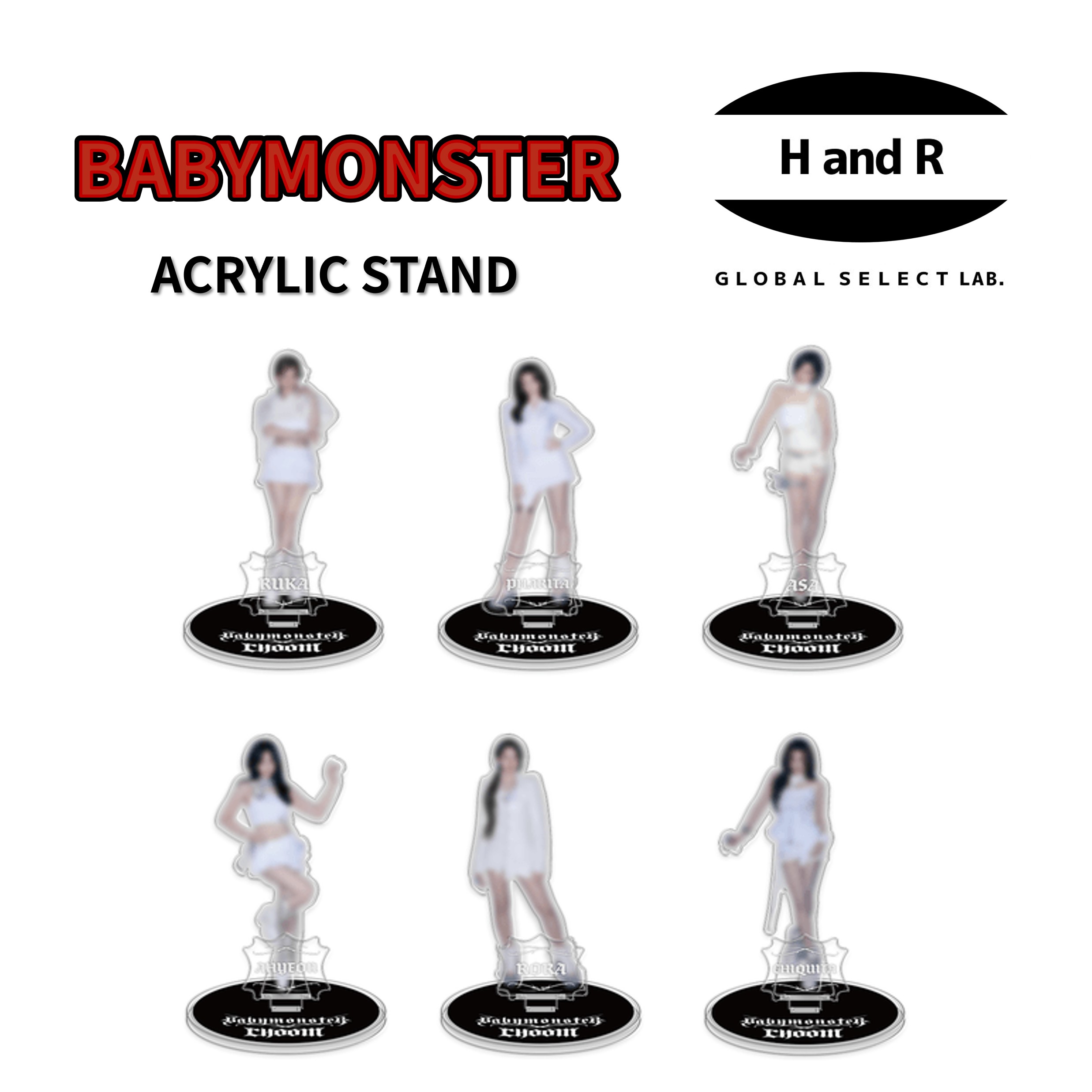 BABYMONSTER 公式アクリルスタンド 2026-27 WORLD TOUR CHOOM IN SEOUL ソウルコン 公式グッズ オフィシャル 正規品 ベイビーモンスター ベビモン アクスタ ルカ パリタ アサ アヒョン ラミ ローラ チキータ 選べる メンバー