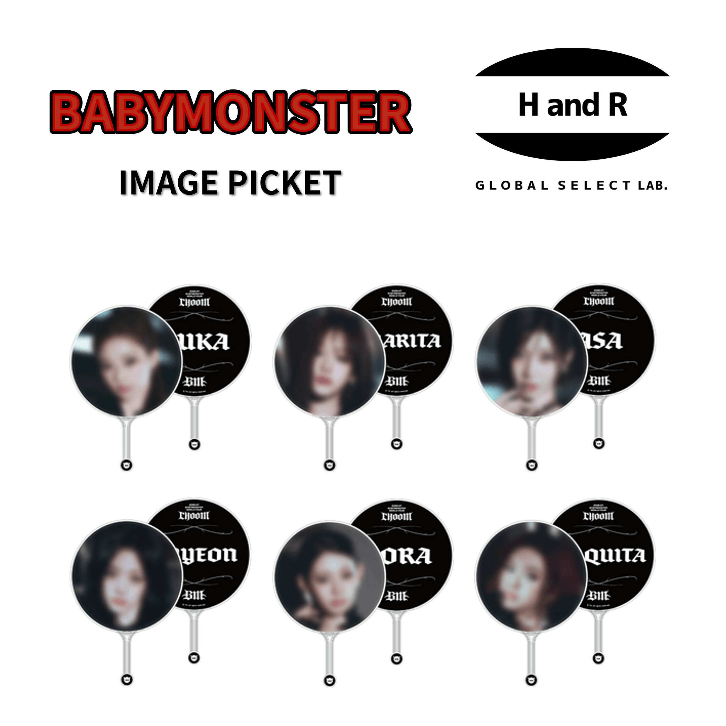 BABYMONSTER 公式イメージピケット 2026-27 WORLD TOUR CHOOM IN SEOUL ソウルコン 公式グッズ オフィシャル 正規品 ベイビーモンスター ベビモン うちわ 団扇 ルカ パリタ アサ アヒョン ラミ ローラ チキータ 選べる