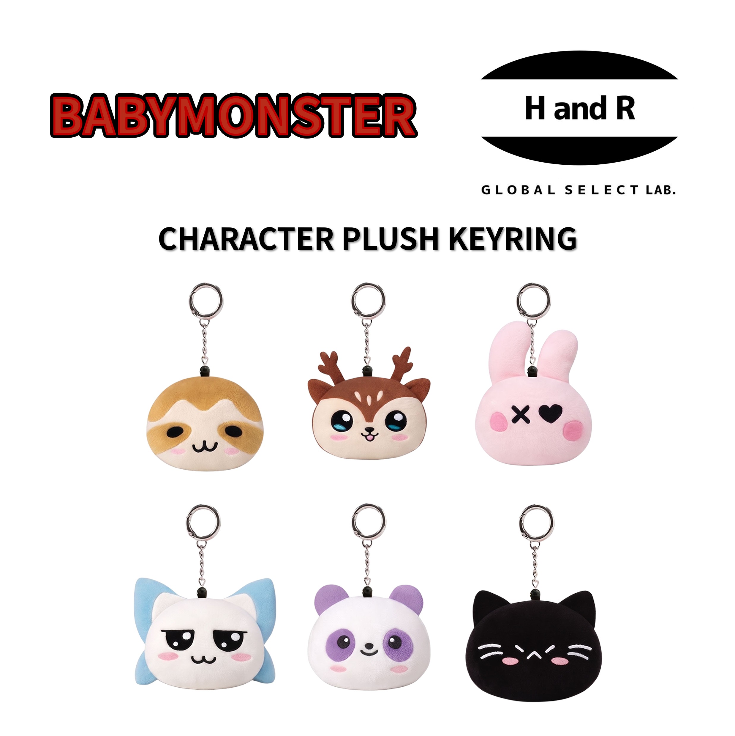 BABYMONSTER 公式キャラクタープラッシュキーリング 2026-27 WORLD TOUR CHOOM IN SEOUL ソウルコン 公式グッズ 正規品 ベイビーモンスター ベビモン ぬいぐるみ キーホルダー マスコット トレカなし メンバー選択 ルカ パリタ アサ アヒョン ラミ ローラ チキータ