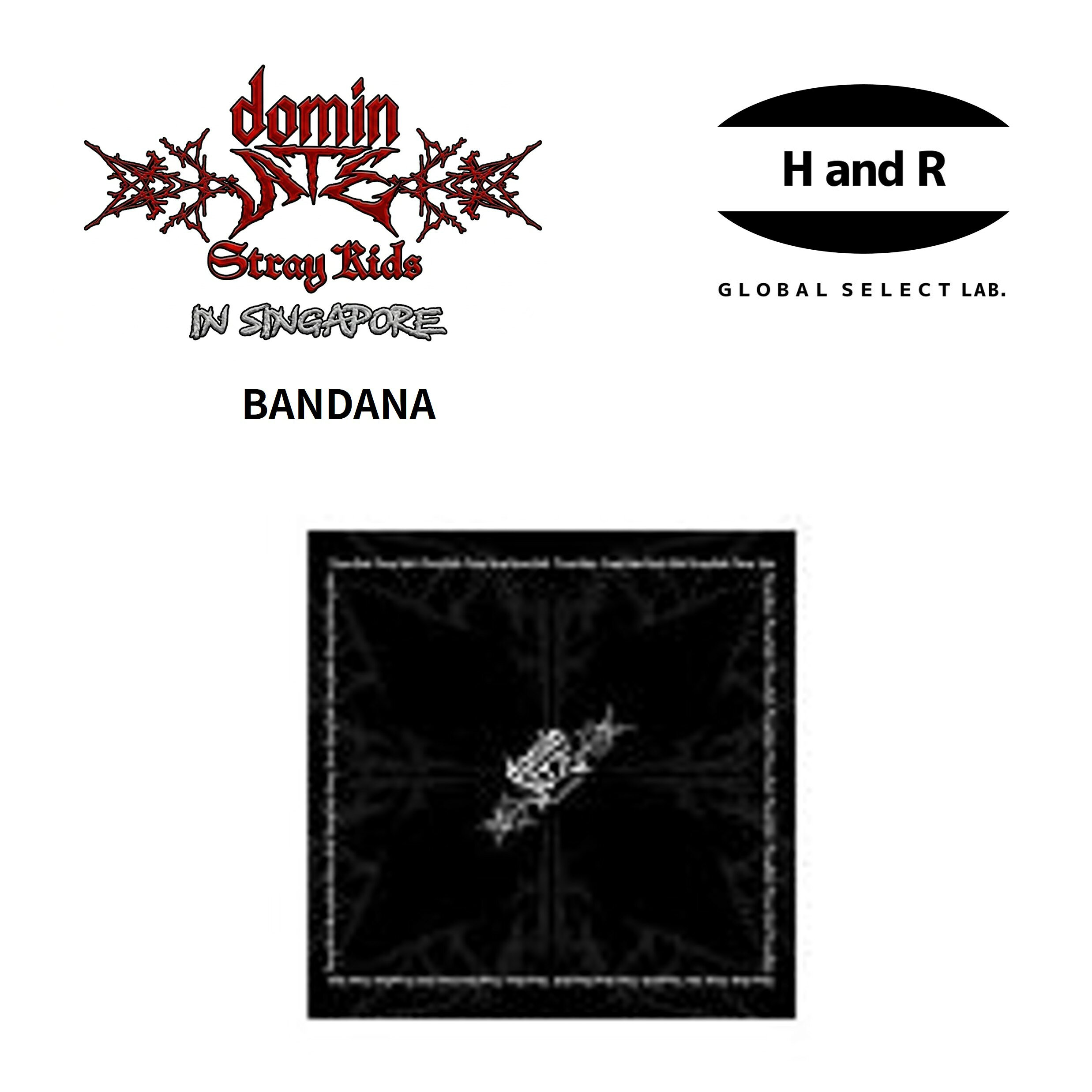 正規品 Stray Kids World Tour dominATE SINGAPORE 公式グッズ BANDANA バンダナ スキズ シンガポール ワルツ 会場限定 公式 MD 新品 未開封 韓国 ハンカチ ハンカチーフ アクセサリー ギフト プレゼント