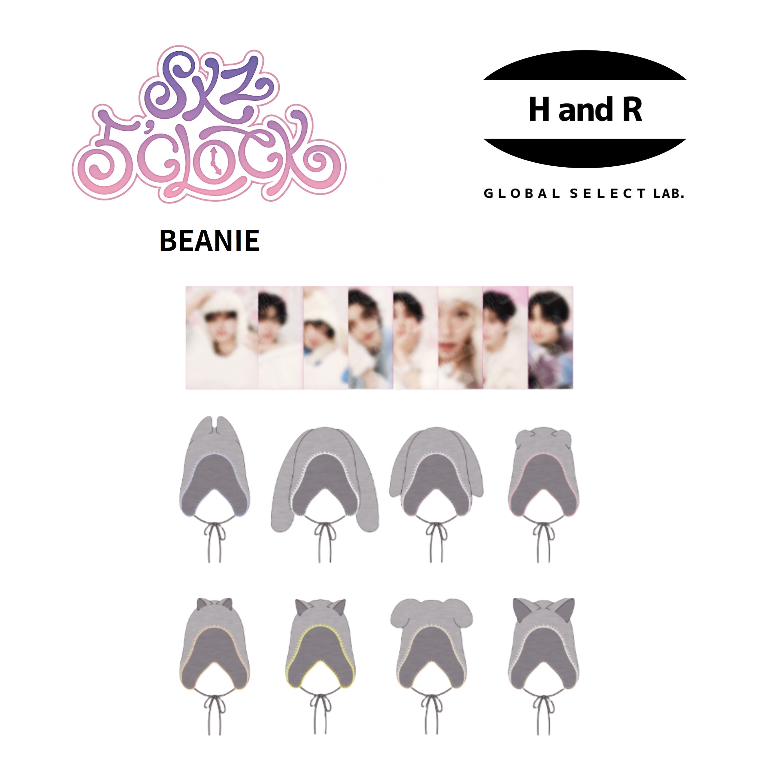 正規品 Stray Kids SKZ 5'CLOCK 公式グッズ BEANIE ビーニー ニット帽 ポスター付 メンバー選択 SKZOO スキズ ファンミーティング ペンミ 帽子 アパレル ファッション 公式 MD 新品 未開封 韓国