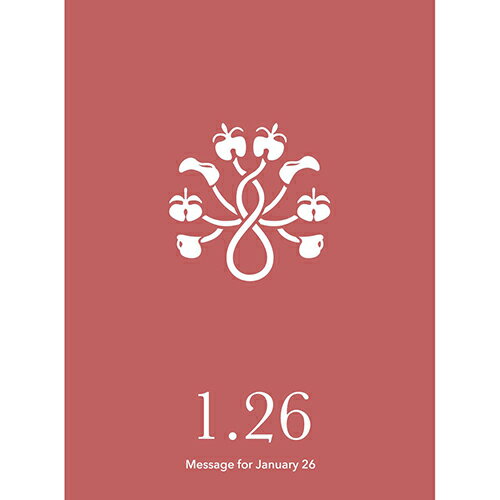 草紙堂　花結びメッセージカード　1月26日