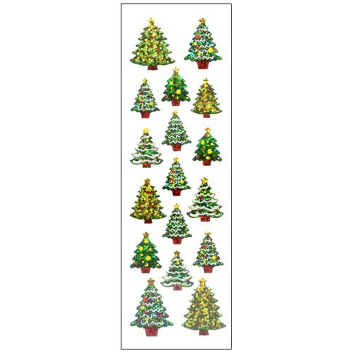 【クリスマス】　オクヤマ　プリズムシール　XJ270　イルミネーションツリー