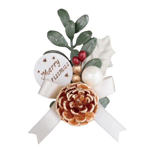 【クリスマス】 包む Xmasプレート付オーナメント H-CO015 ホワイト