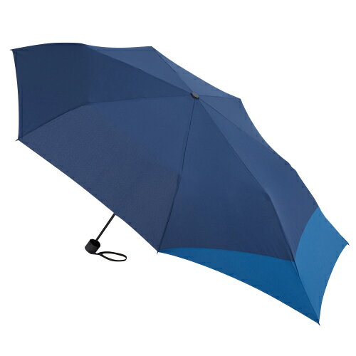 hands＋　バックパックを守れる折傘　59cm　ネイビー×ブルー│傘・レインウェア・雨具　折りたたみ傘