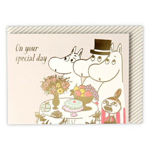 ホールマーク(Hallmark) ミニカード 誕生お祝い 立体 ムーミン 818005 家族でお祝い2