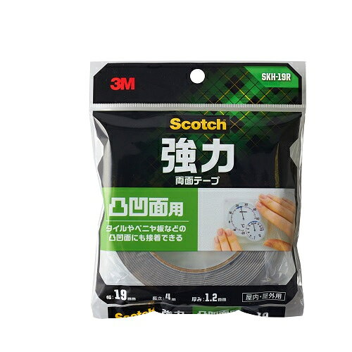 スリーエム（3M）　強力両面テープ　凸凹面用　SKH‐19R　19mm×4m