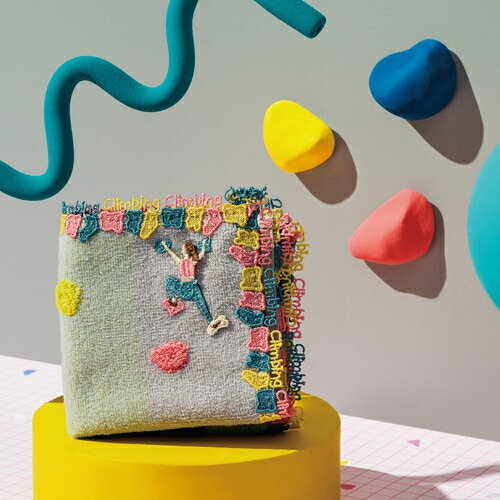 近沢レース店　シーズンタオルハンカチ　ボルダリング　ピンクMIX