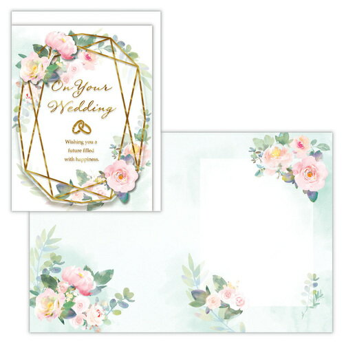 ホールマーク（Hallmark）　ダイヤモンド＆ローズ　ウエディング　結婚お祝い　826406│カード・メッセージカード　ウエディングカード